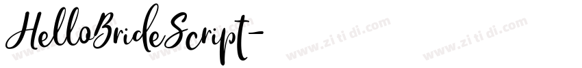 HelloBrideScript字体转换 HelloBrideScript字体转换