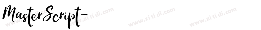 MasterScript字体转换