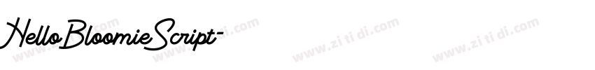 HelloBloomieScript字体转换