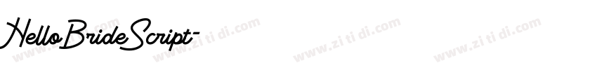 HelloBrideScript字体转换 HelloBrideScript字体转换