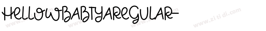 hellowbabtyaregular字体转换