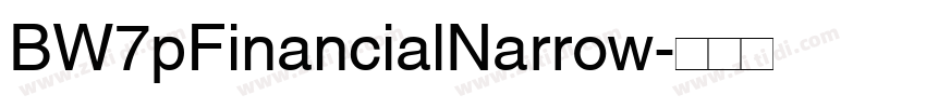 BW7pFinancialNarrow字体转换