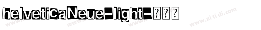 helveticaNeue-light字体转换