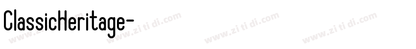 ClassicHeritage字体转换