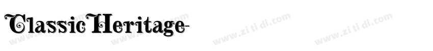 ClassicHeritage字体转换