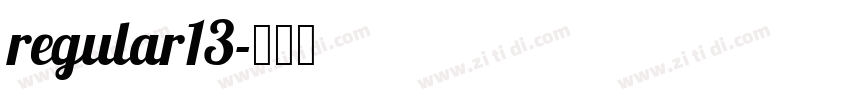 regular13字体转换