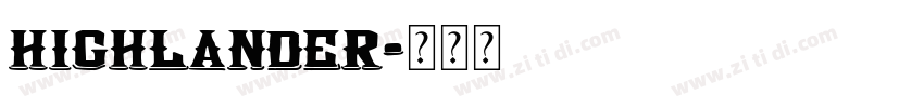 highlander字体转换