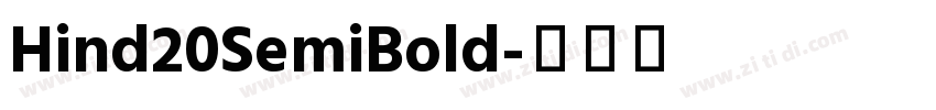 Hind20SemiBold字体转换