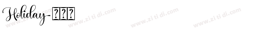 Holiday字体转换