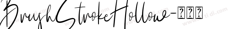 BrushStrokeHollow字体转换