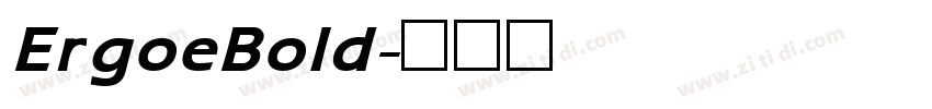 ErgoeBold字体转换