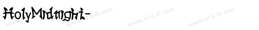 HolyMidnight字体转换