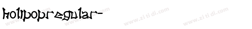 holipopregular字体转换