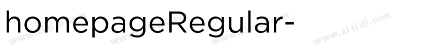 homepageRegular字体转换 homepageRegular字体转换