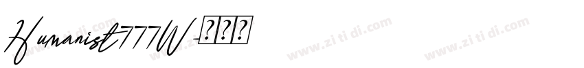 Humanist777W字体转换