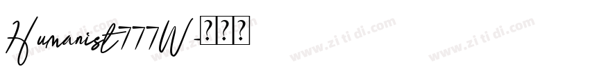 Humanist777W字体转换