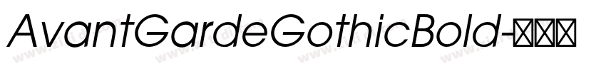 AvantGardeGothicBold字体转换