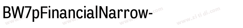 BW7pFinancialNarrow字体转换
