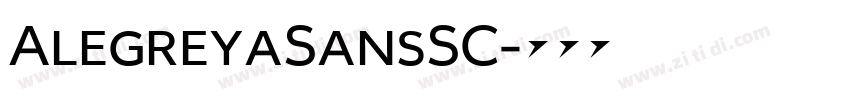 AlegreyaSansSC字体转换