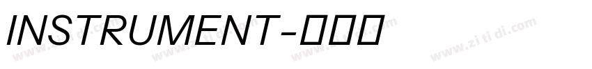 INSTRUMENT字体转换