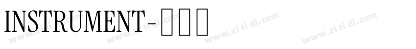 INSTRUMENT字体转换