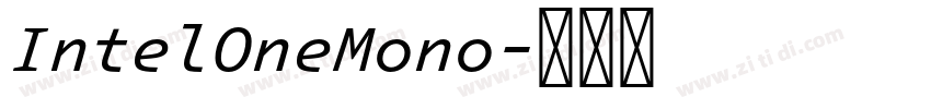 IntelOneMono字体转换