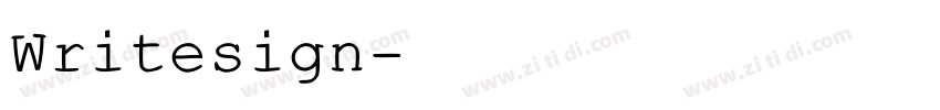 Writesign字体转换