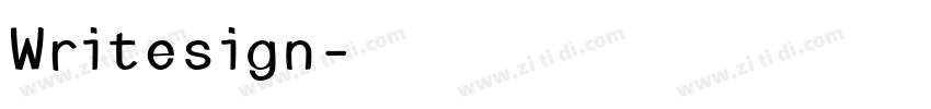 Writesign字体转换