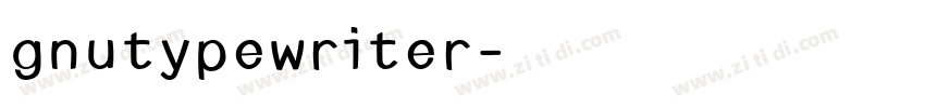 gnutypewriter字体转换