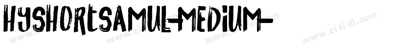 HYShortSamul-Medium字体转换