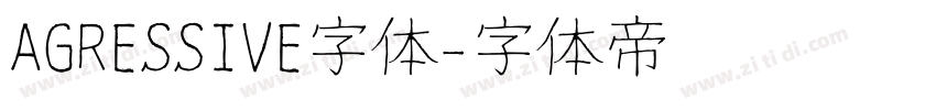 AGRESSIVE字体字体转换