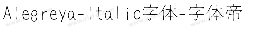 Alegreya-ltalic字体字体转换
