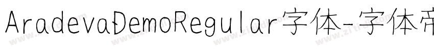 AradevaDemoRegular字体字体转换