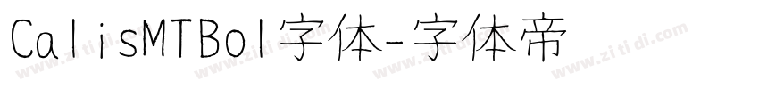 CalisMTBol字体字体转换