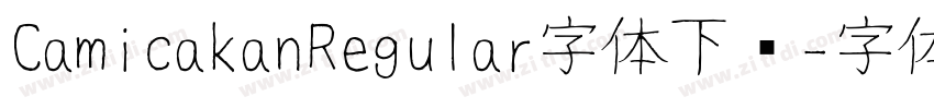 CamicakanRegular字体下载字体转换