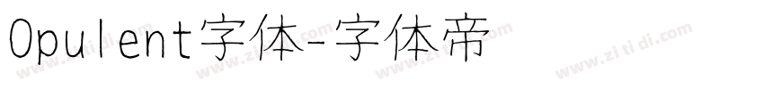 Opulent字体字体转换