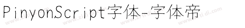 PinyonScript字体字体转换