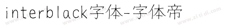 interblack字体字体转换