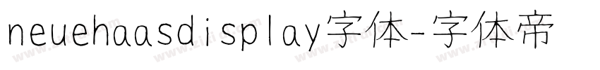 neuehaasdisplay字体字体转换