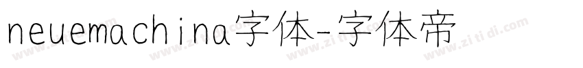 neuemachina字体字体转换