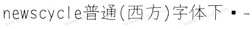 newscycle普通(西方)字体下载字体转换