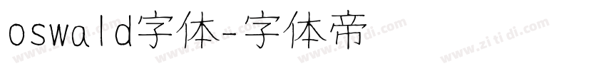 oswald字体字体转换