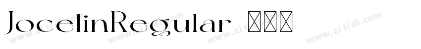 JocelinRegular字体转换 JocelinRegular字体转换