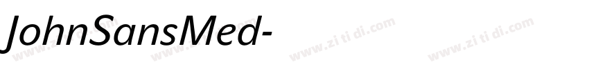 JohnSansMed字体转换