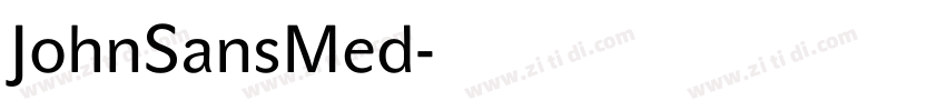 JohnSansMed字体转换