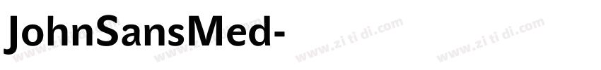 JohnSansMed字体转换