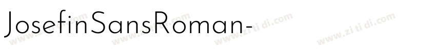 JosefinSansRoman字体转换