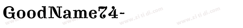 GoodName74字体转换