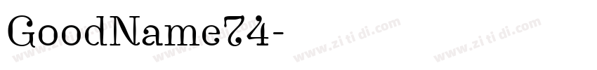 GoodName74字体转换