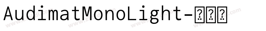 AudimatMonoLight字体转换 AudimatMonoLight字体转换